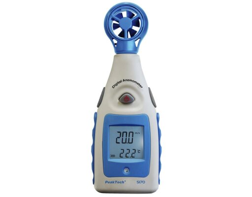 Flügelrad-Anemometer PeakTech P5170 0-55 Knoten mit Thermometer LCD-Anzeige