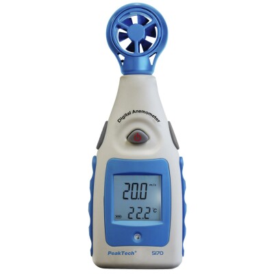 Flügelrad-Anemometer PeakTech P5170 0-55 Knoten mit Thermometer LCD-Anzeige