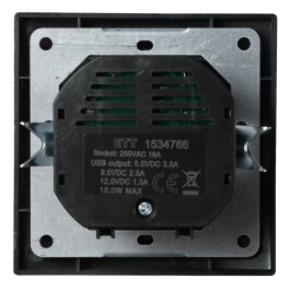 Schutzkontakt-Steckdose mit 2x USB McPower Flair 250V...