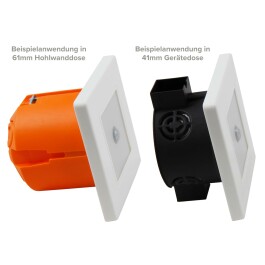 LED-Wand-Einbauleuchte McShine LWE-86WB 2W 150lm warmweiß weißer Rahmen