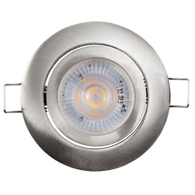 LED-Einbauleuchte McShine Eco-50 5W, 400lm, 4000K, Edelstahl gebürstet