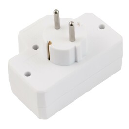Steckdosenadapter McPower 1x Schutzkontakt 2x Euro mit Schalter