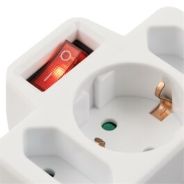 Steckdosenadapter McPower 1x Schutzkontakt 2x Euro mit Schalter