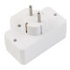 Steckdosenadapter McPower 1x Schutzkontakt 2x Euro mit Schalter