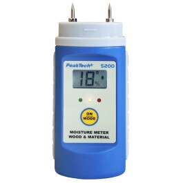 Holz- und Materialfeuchtemessgerät PeakTech P5200 mit 2- Pin Einstechsensor