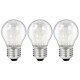 LED Filament Set McShine 3x Tropfenlampe E27 2W 200lm warmweiß klar