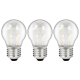 LED Filament Set McShine 3x Tropfenlampe E27 2W 200lm warmweiß klar