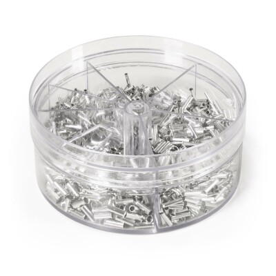 Aderendhülsen-Sortiment McPower 0,5-2,5mm² unisoliert Streudose 1900-teilig