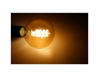 LED Filament Globelampe McShine Retro E27 4W 280lm warmweiß goldenes Glas