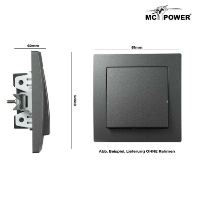 Wechselschalter McPower Flair 250V~/10A UP Klemmanschluss anthrazit