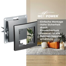 Wechselschalter McPower Flair 250V~/10A UP Steckanschluss anthrazit