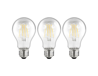 LED Filament Set McShine 3x Glühlampe E27 6W 810lm warmweiß klar