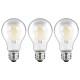 LED Filament Set McShine 3x Glühlampe E27 6W 810lm warmweiß klar