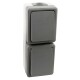 Feuchtraum Kombi-Dose McPower Secure 250V~ Schalter+Steckdose IP44 AP grau