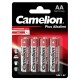 Mignon-Batterie CAMELION Plus Alkaline 1,5 V Typ AA/LR6 4er-Blister
