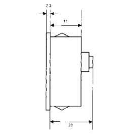 LED Voltmeter-Einbaumodul PeakTech LDP-235 LCD-Anzeige Hintergrundbeleuchtung Rot