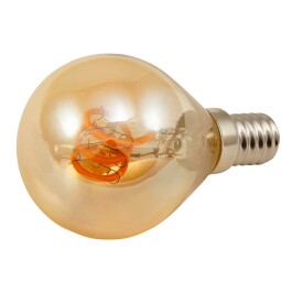 LED Filament Tropfenlampe McShine Retro E14 2W 150lm warmweiß,goldenes Glas