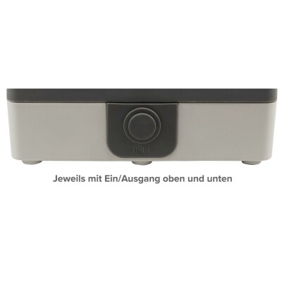 Feuchtraum Kombi-Dose McPower Secure 250V~ Schalter+Steckdose IP44 AP grau