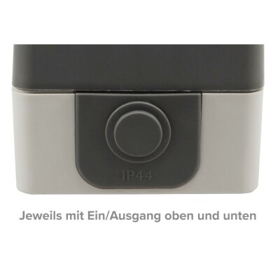 Feuchtraum Steckdose McPower Secure 250V~/16A IP44 AP grau
