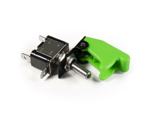 Kill-Switch McPower mit Schutzkappe und LED 12V / 20A grün
