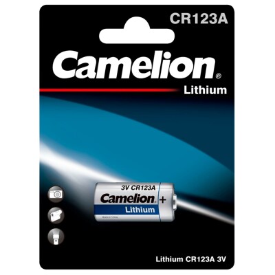 Lithium-Photobatterie CAMELION CR123A 3V 1er-Blister