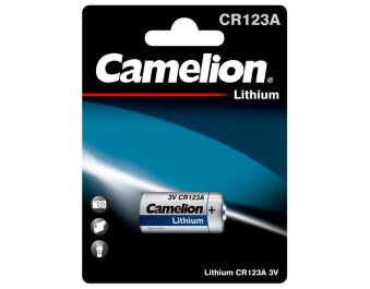 Lithium-Photobatterie CAMELION CR123A 3V 1er-Blister