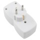 Steckdosenadapter 1x Schutzkontakt / 2x Euro McPower weiß