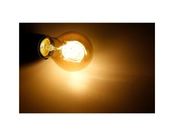 LED Filament Glühlampe McShine Retro E27 6W 490lm warmweiß goldenes Glas