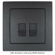 RJ45 + RJ11 Dose McPower Flair für ISDN Cat UP anthrazit