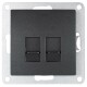 RJ45 + RJ11 Dose McPower Flair für ISDN Cat UP anthrazit