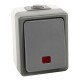 Feuchtraum Orientierungs-Schalter McPower Secure 250V~/10A IP44 AP grau