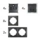 Schalter und Steckdosen Set McPower Flair Multimedia 18-teilig anthrazit