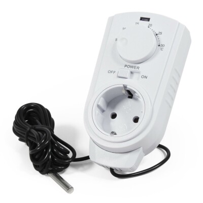 Steckdosen-Thermostat McPower TCU-440 5-30°C 3500W 230V Kabel + Außenfühler