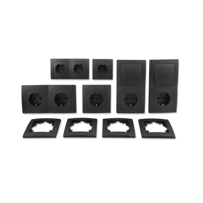 Schalter und Steckdosen Set McPower Flair Standard 20-teilig anthrazit