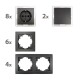Schalter und Steckdosen Set McPower Flair Standard 20-teilig anthrazit