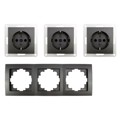 Steckdosen Set McPower Flair Beginner 3S Profi 4-teilig Klemmanschluss