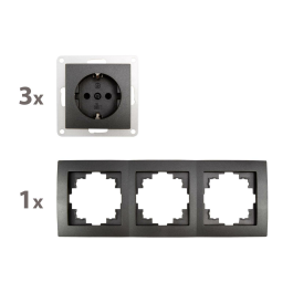 Steckdosen Set McPower Flair Beginner 3S Profi 4-teilig Klemmanschluss