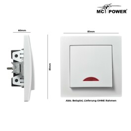 Schalter McPower Flair 250V~/10A UP weiß mit Kontroll-Leuchte