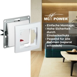 Schalter McPower Flair 250V~/10A UP weiß mit Kontroll-Leuchte