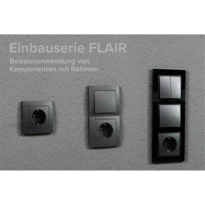 Schalter und Steckdosen Set McPower Flair Tür 2-fach Profi 3-teilig anthrazit