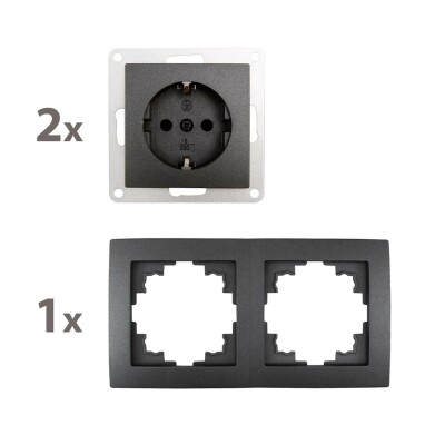 Steckdosen Set McPower Flair Beginner 2S Profi 3-teilig Klemmanschluss
