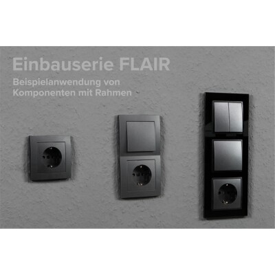 Schalter und Steckdosen Set McPower Flair Flur 13-teilig anthrazit