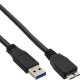 InLine 35405 USB 3.0 Kabel, A an Micro B, schwarz, 0,5m