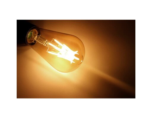 LED Filament Glühlampe McShine Retro E27 4W 400lm warmweiß goldenes Glas