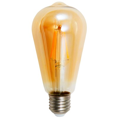 LED Filament Glühlampe McShine Retro E27 4W 420lm warmweiß goldenes Glas