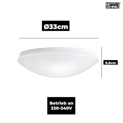 LED-Deckenleuchte McShine Star Ø33cm inkl. 2x 9W LED-Leuchtmittel