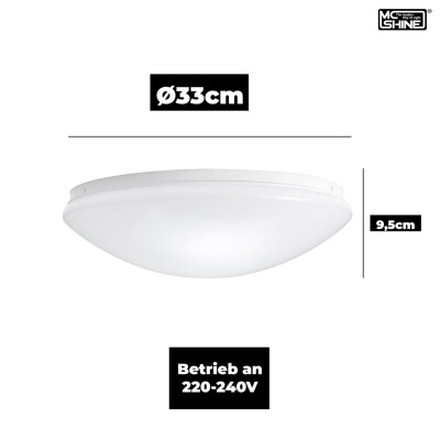 LED-Deckenleuchte McShine Star Ø33cm inkl. 2x 9W LED-Leuchtmittel