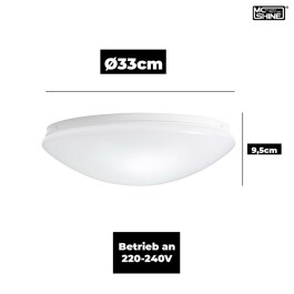 LED-Deckenleuchte McShine Star Ø33cm inkl. 2x 9W LED-Leuchtmittel