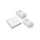 Funk-Schalter Set McPower Kinetic 2x Empfänger + 2-fach Wandtaster max. 2300W