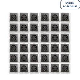 Schutzkontakt-Steckdose McPower Flair 250V~/16A UP Steckanschluss 36er-Pack